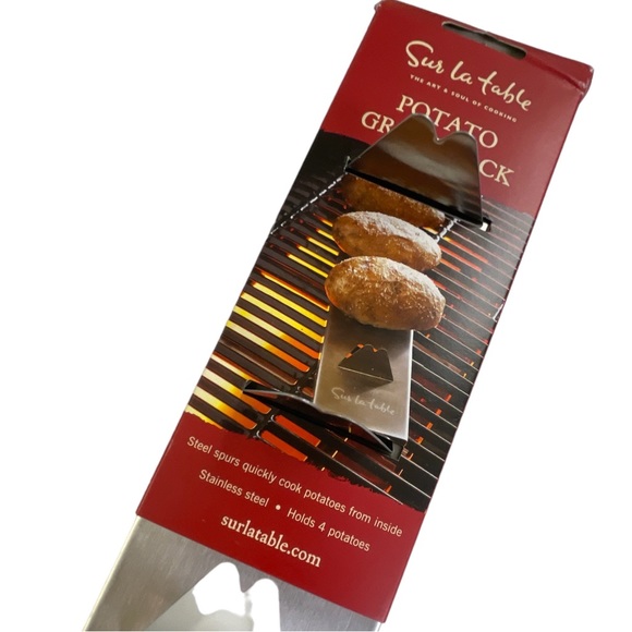 Sur La Table Metal Steel Spur Potato Grill Roasting Barbecuing Rack NEW - Picture 2 of 3